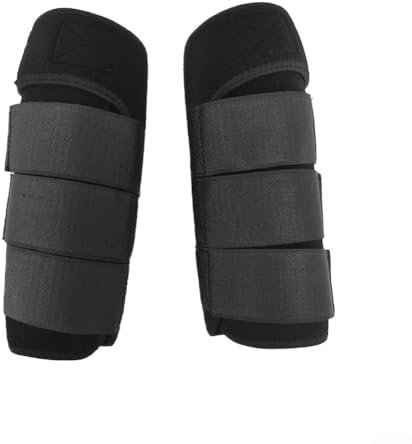 HEBEOT Schwarze Stützbandage für Pferde, Reitstiefel, Bandagen und Zubehör, Reitsport für Pferde, 2 Stück