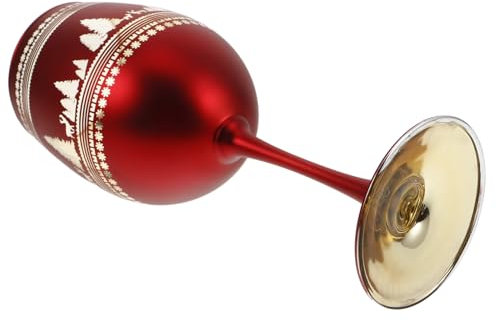 Amosfun Copa De Vino De Navidad Copa De Vino Grande Copas De Vino Navidad Copas De Vino De Cristal Cristalería De Invierno Copa De Navidad Copas De Vino Tinto Copas De Navidad Vidrio Rojo