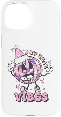 Custodia per iPhone 15 Il nuovo anno vibra la palla rosa di Capodanno cade alle 00:00