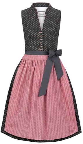 Stockerpoint Damen Dirndl Hannah I Größe 32-48 I Bequemes Trachtenkleid mit Schürze & liebevollen Details I Atmungsaktiv & pflegeleicht I Perfekt für Trachten & Festlichkeiten