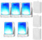 Loud Flash Doorbell with 7 Colors of Bright Light and 4 Volumes, Wireless Doorbells 600 feet,at Home/Office,Suitable for The Elderly, Hearing Impaired People, 3 Transmitters with 5 Receivers