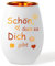 Windlicht Glas mit Gravur Schön DASS es Dich Gibt, Teelichthalter Geschenke für Frauen, Personalisierte Geschenke für Hochzeit, Abitur Geschenk, Geburtstagsgeschenk für Frauen