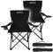 24MOVE® Faltstuhl schwarz 2er Set Campingstuhl Anglerstuhl mit Getränkehalter - Anglersessel klappbar - Klappstuhl Gartenstuhl Faltstuhl Relaxsessel Campingsessel faltbar, Polyester, draußen drinnen