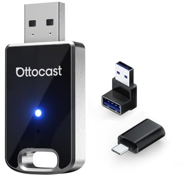 OTTOCAST 2025 Upgraded Wireless CarPlay Adapter – Wireless CarPlay Adapter for UK Cars, Converts Wired CarPlay to Wireless, Plug & Play Dongle, Fast Auto-Reconnect