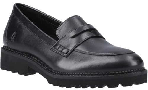 Hush Puppies Grazia Leather Girls's Black Loafers - UK 3
