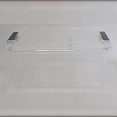 2x Plastic Storage Boxes Lid Handles Food Container Home Kitchen Office Box Sets (30L)