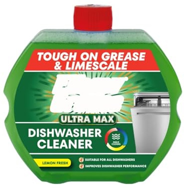 Ultra Max Dishwasher Lemon Fresh Cleaner, Deep Cleaning Dishwasher Treatment for Grease, Limescale & Residue, Improves Performance & Freshens Machines, 250g (Pack of 1)