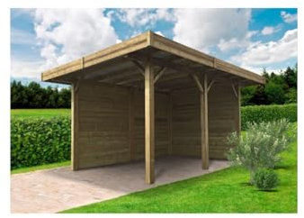 SOLID SUPERIA Carport Bois 506 x 406 x 253 cm S7755