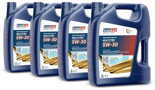 4x 5 L = 20 LITER EUROLUB MULTITEC SAE 5W/30 MOTOR-ÖL MOTOREN-ÖL 32122548