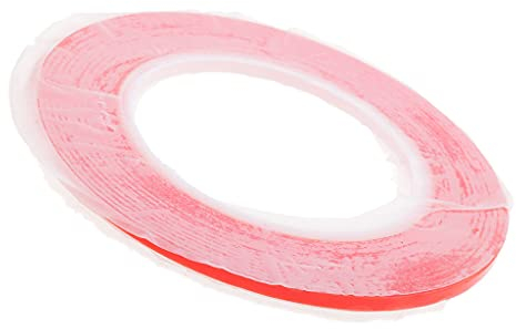 Sharplace Klebstoff Klebeband für Touchscreen Display Handy Smartphone, Ultra klar, rot - 4mm