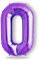 FUNXGO® Folienballon Zahl 0 lila - Riesenzahl Ballon ca.100 cm - fliegt mit Helium - 0 geburtstag luftballon - Deko zum Geburtstage, Party, Hochzeiten - Ballon 0 lila