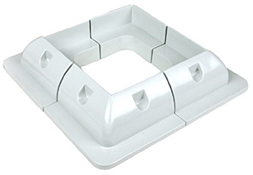 Spark Soportes de montaje de plástico ABS para fijar paneles solares a autocaravanas, caravanas, barcos o cualquier otra superficie plana de techo (blanco)