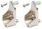 Oval Wardrobe Rail END Supports Rail Brackets 15mm Wide Nickel Plated Silver x2