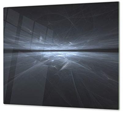 Tagliere in VETRO temperato – Proteggi-piano di lavoro e spianatoia – Copri-piano cottura – pezzo UNICO (60x52cm) o DUE pezzi (30x52cm ognuno); D01 Serie Astratta: Arte astratta 20