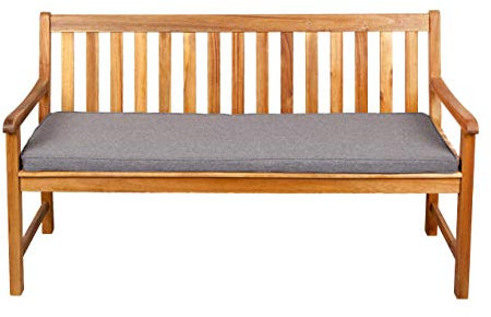 Gutekissen® Sitzkissen für Bank, Gartenschaukeln, Sitz, glatt. FK5 (140x50x5, Hellgrau)