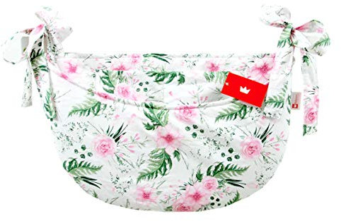BABYLUX Babybetttasche Organizer BETTTASCHE Spielzeugtasche Tasche Babybett (110. Wilde Blüten)