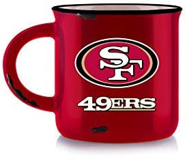 Duck House NFL San Francisco 49ers Unisex-Tasse aus feinem Porzellan, Vintage-Stil, Rot, 340 ml