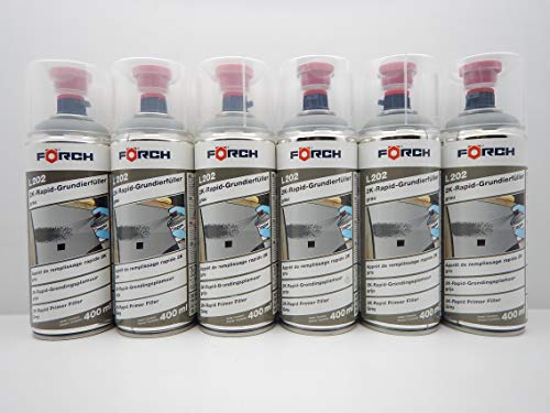 Förch 2K EPOXY GRUNDIERFÜLLER L202 GRAU LACK GRUNDIERUNG FÜLLER SPRAY 400ML (6)
