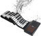 Roll-up Piano 61 keys,Electronic Hand Roll Portable Piano with 128 Unique Tones and Built-in Speaker, Upgraded Waterproof Silicone Fold able Piano Keyboard for Beginners and Kids