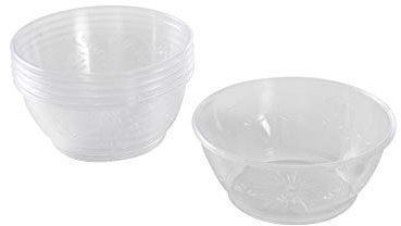 Homéa, Set de 6 Bols en Plastique Réutilisable 175Ml Transparent