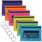 TOPTIE 6 Stück 3 Ringe Binder Pouch, Ringbuch Federmäppchen Binder Dokumententasche mit Reißverschluss