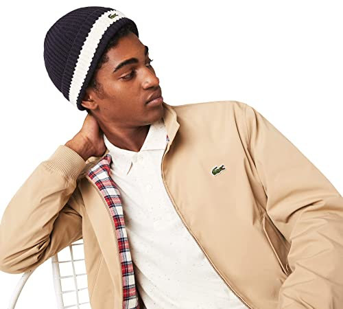 Lacoste Unisex Rb9883 Beanie-Mtze, Marineblau/Mehl, Einheitsgröße