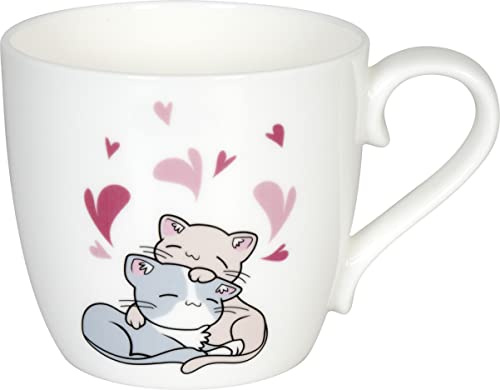 Könitz Becher Lovely Cats - Cuddle, Tasse, Kaffeebecher, Bone China, Bunt, 425 ml, 11 2 057 2668