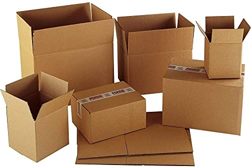 BBP Express 125L Cardboard Packing Boxes For Moving Shipping Storage Removal Box (50x50x50cm - 125L XL Large Box Pack 5 x Boxes)