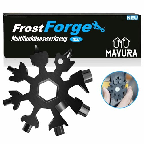 FrostForge 18in1 Multi Werkzeug Schneeflocke Schneeflocken, Edelstahl Multifunktionswerkzeug Geschenk Gadget
