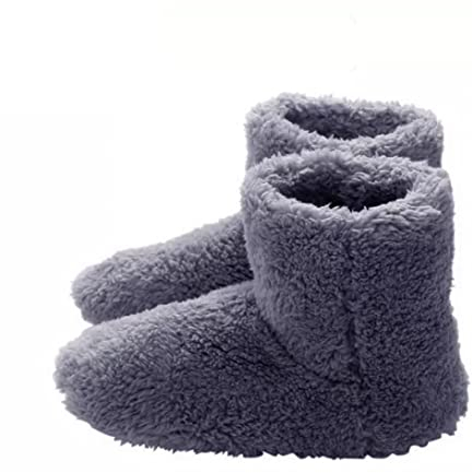 Liummrcy Heated Slippers Men Women Heated Booties Slipper USB Charger Heating Shoes Warmer Plush Soft Plush Warming Feet Shoe