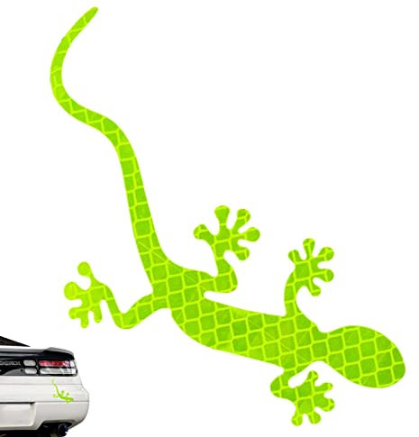 Pratvider Adesivo per auto Geco – Adesivo per auto 3D Geco per cover The Scratch, adesivo riflettente per auto, ad alta intensità, visibilità notturna
