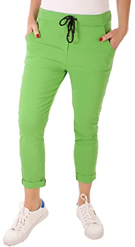 FASHION YOU WANT Damen Hose Stretch Sweatpants Jogginghose für Freizeit Boyfriend Baggyhose (as3, Alpha, one_Size, Regular, Regular, grün)