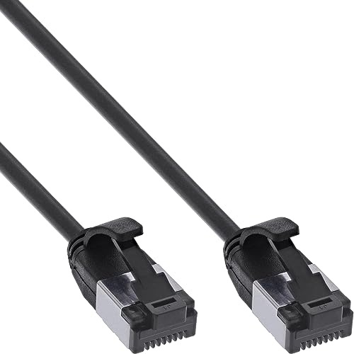 InLine Patchkabel Slim, U/FTP, Cat.8.1, TPE halogenfrei, schwarz, 0,30m
