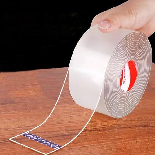 KLVN 1mm Double Sided Nano Tape Monster Tape Transparent Gadgets for Home Adhesivos Interiores Waterproof Resistant Home Decor Tapes (Color : 1M, Size : 20mm)