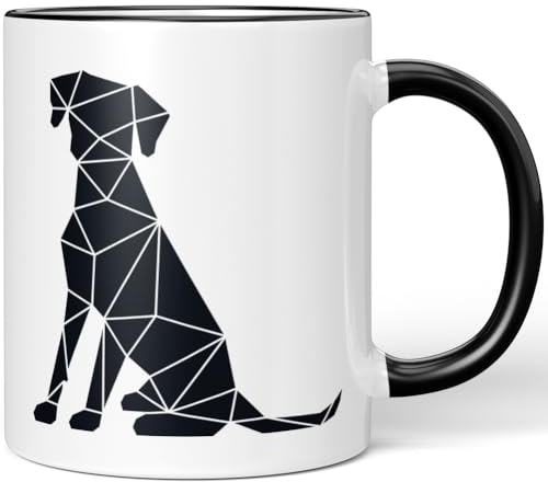 JUNIWORDS Tasse, Rhodesian Ridgeback, Origami-Stil, Schwarz (1010112)