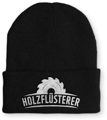 tshirtladen Spruchmütze Strickmütze Holzflüsterer Wintermütze Mütze lustige Beanie mit Stick