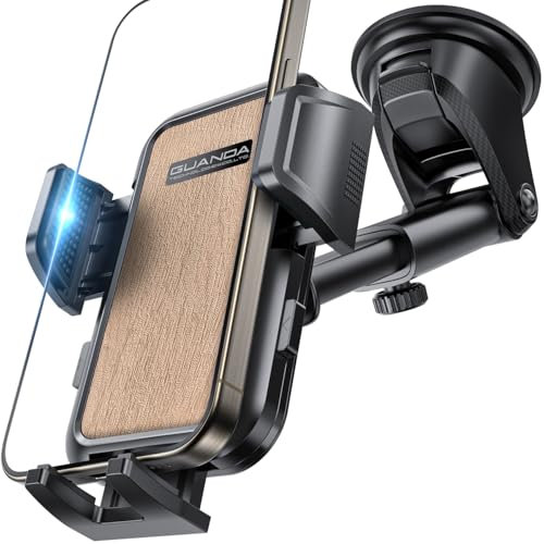 2024 Nuevo Soporte Movil Coche Ventosa ,Sujeta Moviles Coche Salpicadero Adhesivo Fuerte Para Parabrisas, Soporte Telefono Coche 360°Giratorio, Porta Móvil Coche Para iPhone Samsung Smartphones