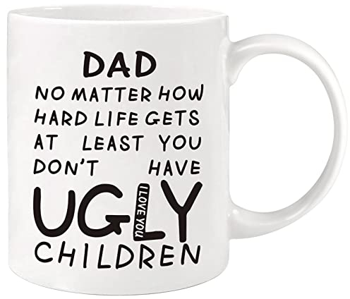 Taza para el día del padre, regalo para papá, abuelo, taza de café de 330 ml, divertida taza de regalo de cumpleaños para papá de hija hijo, regalos del día del padre para aniversario de Navidad