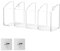 Hexsonhoma Acryl Stift Halter Organizer 4 Fächer, Clear Stift Organizer Make-up Pinsel Halter, Keine Bohrer Wand Montage Bleistift Halter Büro Zubehör Organizer