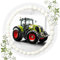 FONDANT Tortenbild, Zuckerbild mit Motiv, Essbares Foto für Torten, Tortenbild, Tortenaufleger Ø 20cm FONDANT Trecker-Traktor Nr. 11