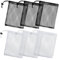 Oruola 6pcs Small Mesh Laundry Bags with Cord Lock - Drawstring Bags (3 Black, 3 White), for Golf Stuff, Little Toys, Candy - 20 X 15 Cm