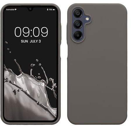 kwmobile Case for Samsung Galaxy A15 5G Case - Soft Cover - Shockproof Silicone - Wireless Charging Stone Dust