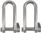 JT-HLM 2 x lange D-Schäkel aus Edelstahl, Marine-Qualität, Ankerketten, Wirerope, Heben, Outdoor, Camping, Survival-Seil-Armband (5 mm)