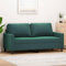 Cozynest 2-Sitzer-Sofa Dunkelgrün 140 cm Samt Couch für Wohnzimmer, Polstersofa mit Metallgestell, Loungesofa Zweisitzer Wohnzimmersofa Wohnzimmermöbel