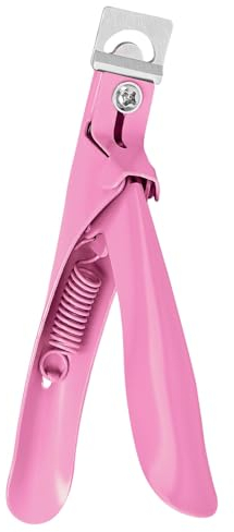 MelodySusie Coupe-Ongles Professionnel en Acier Inoxydable, Coupe Capsule Ajustable pour les Ongles Acryliques et Faux Ongle, Outil de Manucure pour Salon et Maison, Rose Clair