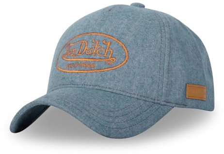 Von Dutch Kappe für Damen und Herren, 100 % Baumwolle, Baseballkappe, Jeans Denim, blau, Einheitsgröße