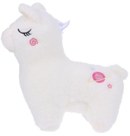 Hohopeti Alpaka-Puppe entzückendes Tiermodell Kinderkissen dekoratives Wurfkissen Valentinstag Kuscheltiere Plüschkissen gefüllte Puppe Cartoon-Spielzeug Plüschtier PP Baumwolle Weiß