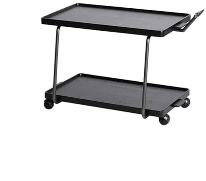 MENGLI-2024 End Table Side Tables Movable Trolley, Sofa Storage Small Side Table, Home Coffee Table Dining Cart, (black) Coffee Table Living Room