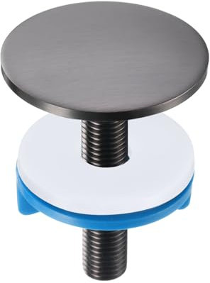 sourcing map Tapa de cobre para grifo de cocina, agujero de fregadero de 2 pulgadas para cubierta de placa de 0.5 a 1.6 pulgadas, tapón de agujero de grifo para cocina y baño, gris