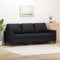 Willood 3 Sitzer Sofa Modern Couch Gästesofa fürs Wohnzimmer Schlafzimmer Gästezimmer Schwarz 180 cm Kunstleder